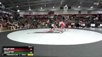 174 lbs Champ. Round 2 - Cole Ritter, Maryville vs Skyler Geer, Newman