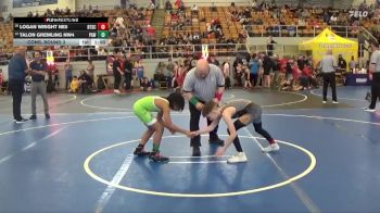 80 lbs Cons. Round 3 - Talon Gremling NW4, PAW vs Logan Wright NE5, Beat The Streets Cleveland