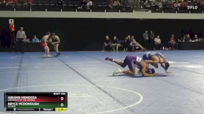 165 lbs Cons. Round 4 - Airamis Mendoza, University Of The Ozarks vs Bryce McDonough, Luther