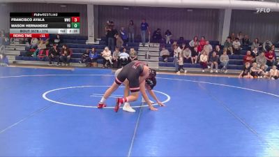 174 lbs Quarterfinal - Francisco Ayala, Western Wyoming College vs Mason Hernandez, Vanguard