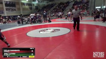 126 lbs Champ. Round 2 - Zitlali Sarmiento, Norwalk vs Emily Alfaro, El Rancho