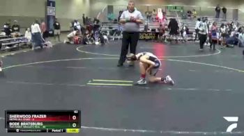 92 lbs Round 5 (6 Team) - Bode Bratsburg, The Funky Singlets Teal vs Sherwood Frazer, Metro All Stars