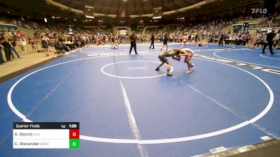 98 lbs Quarterfinal - Kenneth Romiti, Caney Valley Wrestling vs Corbin Alexander, BAWC