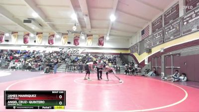 120 lbs Cons. Round 3 - Angel Cruz- Quintero, Shadow Hills vs James Manriquez, Citrus Hill