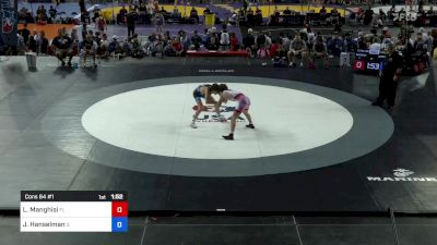 144 lbs Cons 64 #1 - Luke Manghisi, FL vs Jackson Hanselman, IL