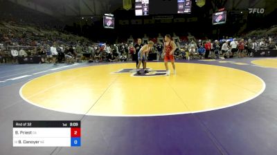 144 lbs Rnd Of 32 - Braden Priest, CA vs Brayden Canoyer, NE