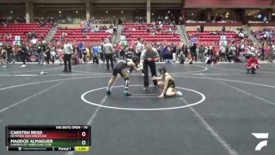 70 lbs Cons. Round 3 - Maddox Almaguer, Garden City Wrestling Club vs Carsten Reiss, Keystone Kids Wrestling