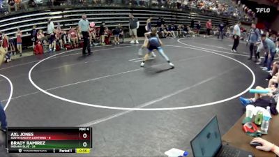 85 lbs Round 4 (6 Team) - Brady Ramirez, Indiana Blue vs Axl Jones, South Dakota Lightning