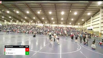 120 lbs Quarterfinal - Easton Keel, Uintah Jr High Wrestling vs Dasan Burgos, Roy Wrestling Club