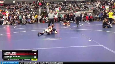 75 lbs Cons. Round 3 - Jayden Gach, Carroll Cardinals vs Bentley Wilson, Moyer Elite