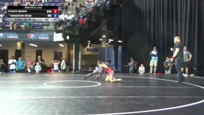 74 lbs Cons. Rd Of 16 - Eliace Majka, Black Fox Wrestling Academy vs Kingston Reed, Raw Wrestling Club