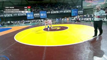 Girls 3A 125 lbs Cons. Semi - Zoey Wilde, Stanwood (Girls) vs Jalisca Holmgren, Cheney (Girls)