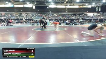 145 lbs Cons. Semi - Morgan Holdaway, Juab vs Josie Newby, Grace