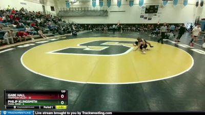 120 lbs Round 3 (10 Team) - Philip Klingsmith, Fossil Ridge vs Gabe Hall, Thompson Valley