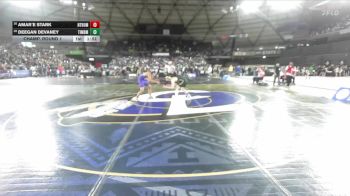Boys 3A 132 lbs Champ. Round 1 - Deegan Devaney, Timberline vs Amar`e Stark, North Thurston