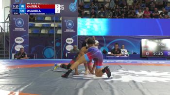 61 kg 1/4 Final - Ahora Khateri, Iran vs Allan Oralbek, Kazakhstan