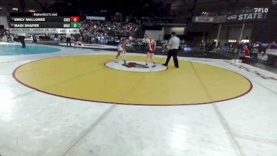 Girls 2A 135 lbs Cons. Round 3 - Madi Shafer, Anacortes (Girls) vs Emily Mallonee, W. F. West (Girls)