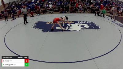 12U Boys - 70 lbs Cons. Round 2 - Braxton Irvine, Immortal Athletics WC vs Blaize Rodriguez, Ohio