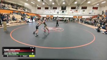 77 lbs Round 4 - Bobby Hernandez, Cody Middle School vs Sawyer Frances, Lander Middle School