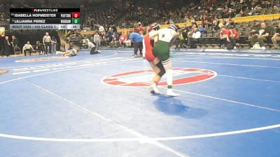 100 Class 1 lbs Cons. Round 2 - Isabella Hofmeister, Plattsburg vs Lillianna Perez, Warsaw