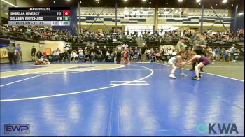 57 lbs Rr Rnd 3 - Isabella Levescy, F-5 Grappling vs Delaney Pritchard, Bristow Elementary Wrestling Club