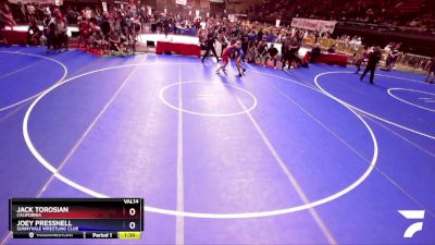 149 lbs Champ. Round 1 - Joey Pressnell, Sunnyvale Wrestling Club vs Jack Torosian, California