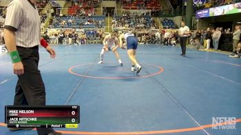 172 lbs Semifinal - Jace Nitschke, South Border vs Mike Nelson, Lisbon