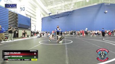 72 lbs Semifinal - Miles Holzbauer, Bobcat vs Abram Griekspoor, Maize