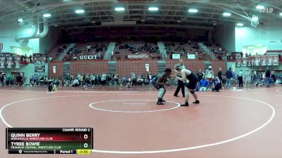 215 lbs Champ. Round 2 - Tyree Bowie, Franklin Central Wrestling Club vs Quinn Berry, Noblesville Wrestling Club