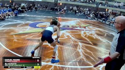 114 lbs Semis & 1st Wrestleback (8 Team) - Eli Schultz, Saint Michael Albertville vs Samuel Moore, Zumbrota-Mazeppa