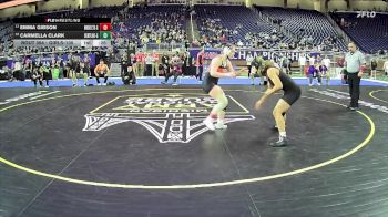 Girls-135 lbs 5th Place Match - Emma Gibson, Thornapple Kellogg Hs Girls vs Carmella Clark, Center Line H.s. Girls