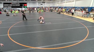 130 lbs 7th Place Match - Cash Perez, Unattached vs Andrew James (aj) Kessen, Unattached