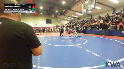 67 lbs 3rd Place - Soloman Barnes, Vian Wrestling Club vs Zachary Montgomery, Berryhill Wrestling Club