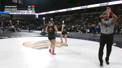 140 lbs Consi Of 8 #1 - Peyton Frost, Santa Teresa (CC) vs Kaitlyn Krenz, Poway (SD)