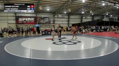 79 kg Cons. Round 7 - Gunner Holland, Arkansas vs Cael Valencia, Sunkist Kids Wrestling Club