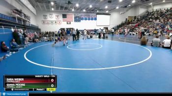 170 lbs 5th Place Match - Giana Moore, Campbell County vs Sara Weber, Chadron Girls