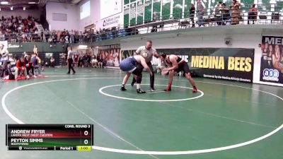 215 lbs Cons. Round 3 - Peyton Simms, Rootstown vs Andrew Fryer, Lakota West (west Chester)