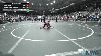40 lbs Quarterfinal - Erik Avila, Ponca City Wildcat Wrestling vs Bennett Balthrope, Marlow Outlaws