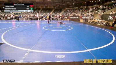 46 lbs 2nd Place - Faith Lopez, Black Fox Academy vs Dilynn Burch, Team Tulsa Wrestling Club