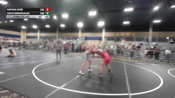 106 lbs Consi Of 8 #2 - Nathan Hare, Stout Wr Ac vs Jantz Greenhalgh, Carbon WC