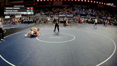 D 1 120 lbs 3rd Place Match - Michael Klein, Holy Cross vs Michael Finders, Airline