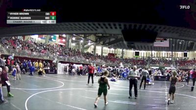 140 lbs Champ. Round 1 - Ryker Brown, CWO vs Rorric Barnes, Westside Wrestling Club