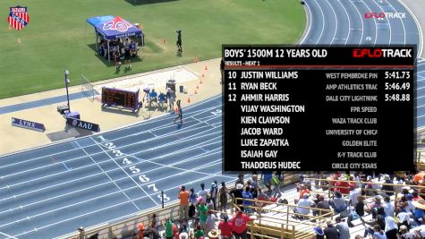 Boys' 1500m, Finals 2-3 - Age 12