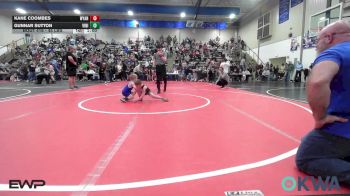 45 lbs Quarterfinal - Kane Coombes, Wyandotte Youth Wrestling vs Gunnar Sutton, Vinita Kids Wrestling