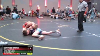 78 lbs Quarterfinals (8 Team) - Jaydyn Schommer, Elite Athletic Club vs Kain Romano, Untouchables