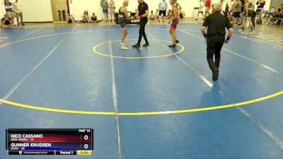 110 lbs Quarterfinals (8 Team) - Nico Cassano, New Jersey vs Gunner Knudsen, Utah