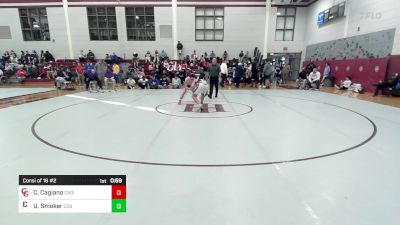 126 lbs Consi Of 16 #2 - Caden Cagiano, Cardinal Gibbons vs Uriyah Smoker, Calvary Day School