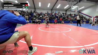 58 lbs Semifinal - River Herron, Collinsville Cardinal Youth Wrestling vs Monty Daugherty, Victory Youth Wrestling
