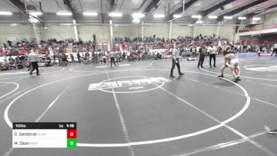 102 lbs Quarterfinal - Derick Sandoval, Alamosa vs Mathieu Dean, Monte Vista Takedown Club