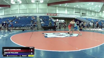 157 lbs Cons. Round 4 - Xavier Dombkowski, PA vs Trevor Paulson, WI